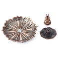 thumbnail image 1 of Copper Censer Plate Incense Tray Lotus Flower Modeling Incense Burner Holder, 1 of 14