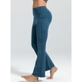 thumbnail image 5 of YUSHOW Women's Flare Yoga Pants with Pockets Tummy Control Bootcut Leggings Size L, 5 of 7