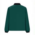 thumbnail image 6 of hotojiny Dressy Tops for Women Color Block Short Sleeve Silk Satin Blouse Regular Fit Button Down Business Casual Office Top, 6 of 6