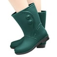 thumbnail image 3 of KANG Women Rain Shoes Shoes Comfortable Light Ankle Rain Boots Frosted Rain Boots Collar Gardening Boots Ultra Lightweight Portable Garden Shoes Outdoor Rain Boots, 3 of 4