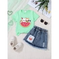 thumbnail image 4 of Shadoumai Girls 2 Piece Skirt Sets 6-14 Years Short Sleeve Y2K Tops and Skort with Built in Shorts Clothing Sets Summer Outfits, 4 of 4