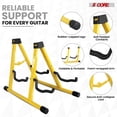 thumbnail image 6 of 5 Core Double Guitar Stand A-Frame with Foam Arms & Non-Slip Rubber – Fits Acoustic, Electric, Bass, Ukulele, Banjo – Yellow, 6 of 10