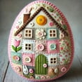 thumbnail image 5 of CoreLiving Felt Easter Egg Decorating Kit All-Inclusive Craft Set with Hand-Embroidered Materials Bunny Chick Patterns for DIY Hanging Ornaments Easter Tree Decorations Spring Home Décor, 5 of 9