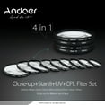 thumbnail image 4 of Andoer 55mm +CPL+Close-Up+4 +Star 8-Point Filter Circular Filter Kit Circular Polarizer Filter Macro Close-Up Star 8-Point Filter with Bag for Nikon Pentax Sony DSLR, 4 of 7