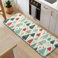 thumbnail image 5 of Beige Christmas Tree Pattern Kitchen Rug Mat,Kitchen Runner Rugs Non Skid Washable,Decorative Kitchen Floor Mats for Kitchen,Sink,Laundry,17"x47.2", 5 of 7