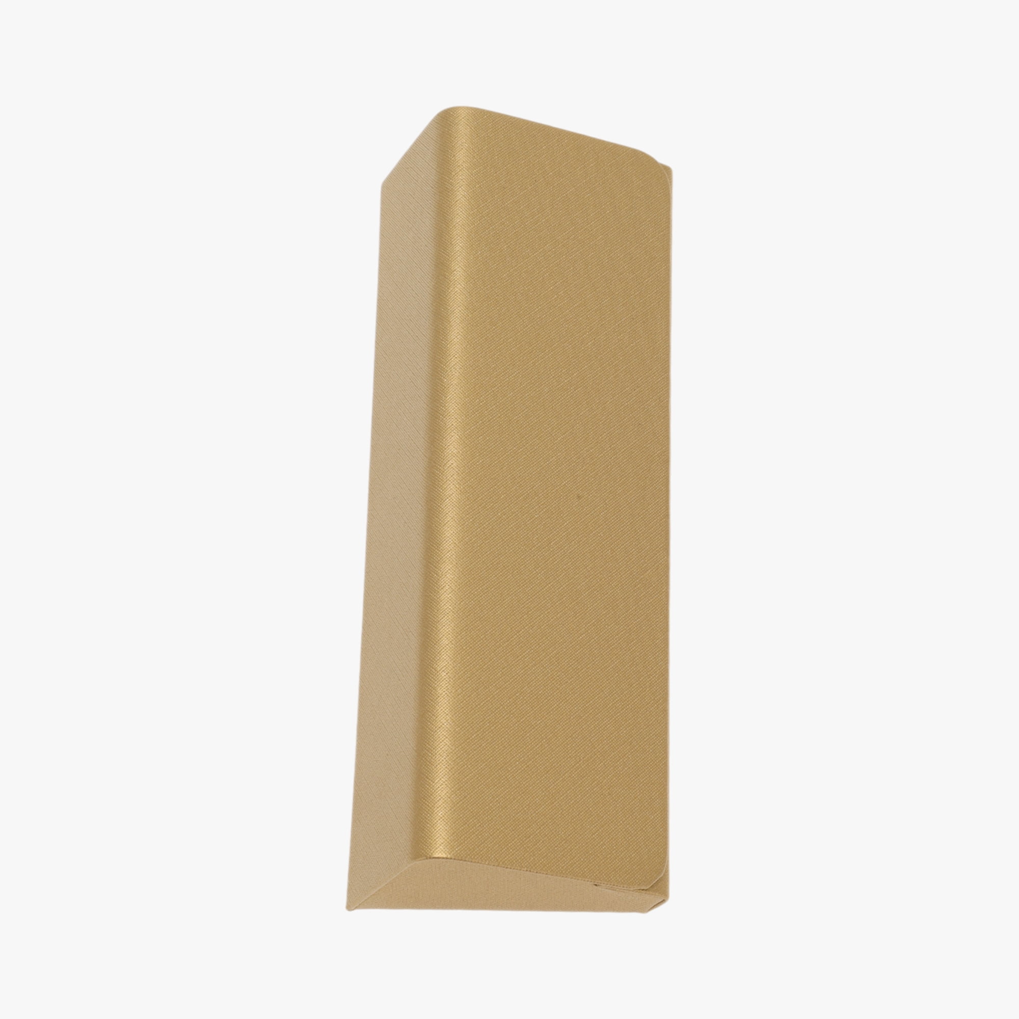 Unique Bargains Triangle Foldable Eyeglasses Case 6.38"x2.4"x1.26"(L*W*H) Gold Tone