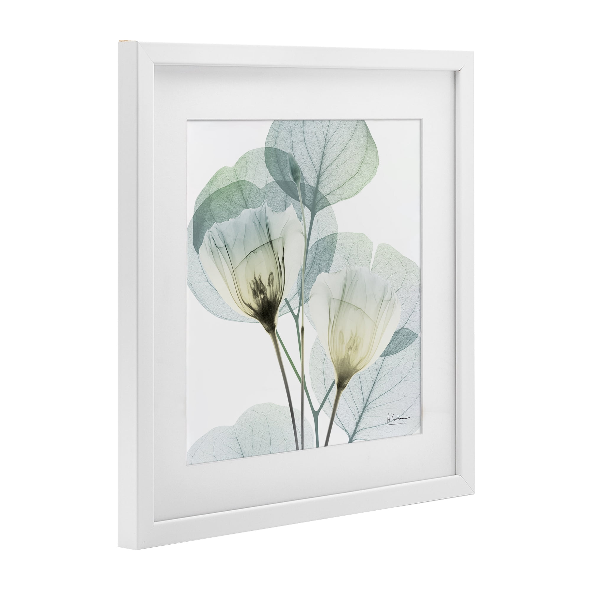 Stupell Industries Divine Fate Flower Leaves White Framed Print Under Glass, design by Albert Koetsier