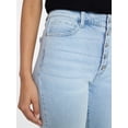 thumbnail image 5 of Time and Tru Women's High Rise Button Fly Cropped Jeans, 26.5" Inseam, Sizes 0-22, 5 of 6