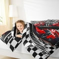 thumbnail image 4 of Feelyou Racing Car Kids Full Size Comforter Sets, Extreme Sports Lover Bedding Comforter Set, Camo Checkered Flag Reversible Bedding Sets, Lightweight Room Decor, 3pcs, 4 of 8