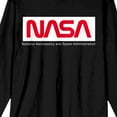 thumbnail image 2 of NASA Classic Red Logo Men's Black Crew Neck Long Sleeve Graphic Tee-Medium, 2 of 3