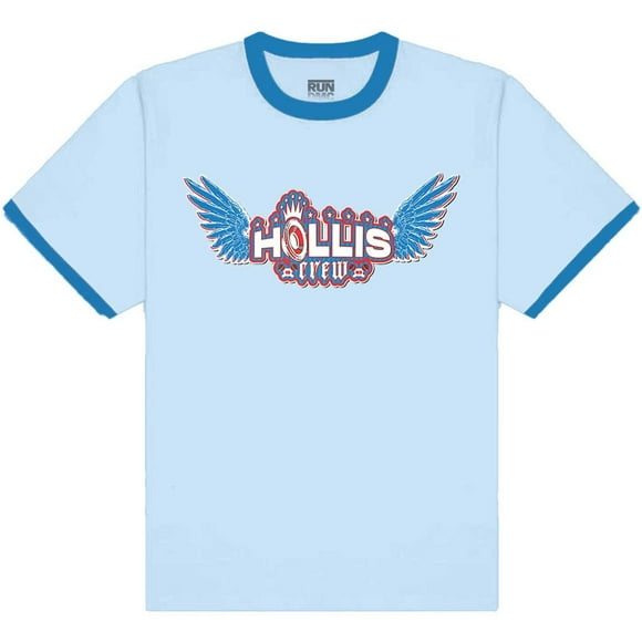 Run DMC Adult Hollis Crew Cotton T-Shirt
