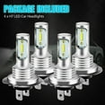 thumbnail image 5 of 4pcs 1860 H7 80W High Power LED Fog Light Lamp Car Headlight Bulb 6000K White Light, 5 of 5