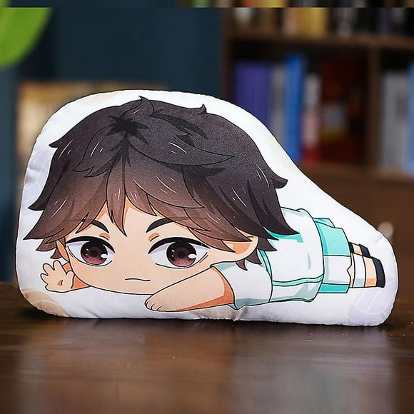 Anime Double Sided Stuffed Plush Toy Haikyuu Sofa Cushion Pillow Shoyo Hinata Tobio Kageyama Kei Tsukishima Manga Special Shaped
