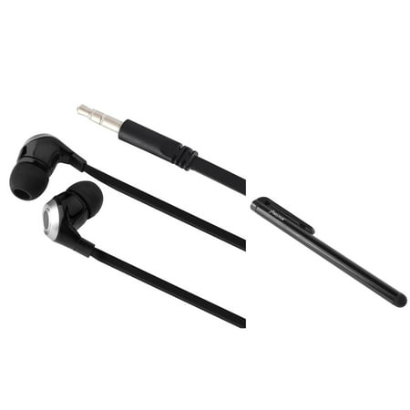 Insten Black 3.5mm Headset EarBuds Handsfree+Stylus Pen For Samsung Galaxy S3 S4 S5 S6 Edge Note 5 4 / iPhone 6 6S