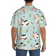 thumbnail image 5 of KLL Cute Cows Print Men's Shirt Short Sleeve Button Down Summer Cuba Beach Shirts- 3X-Large, 5 of 7