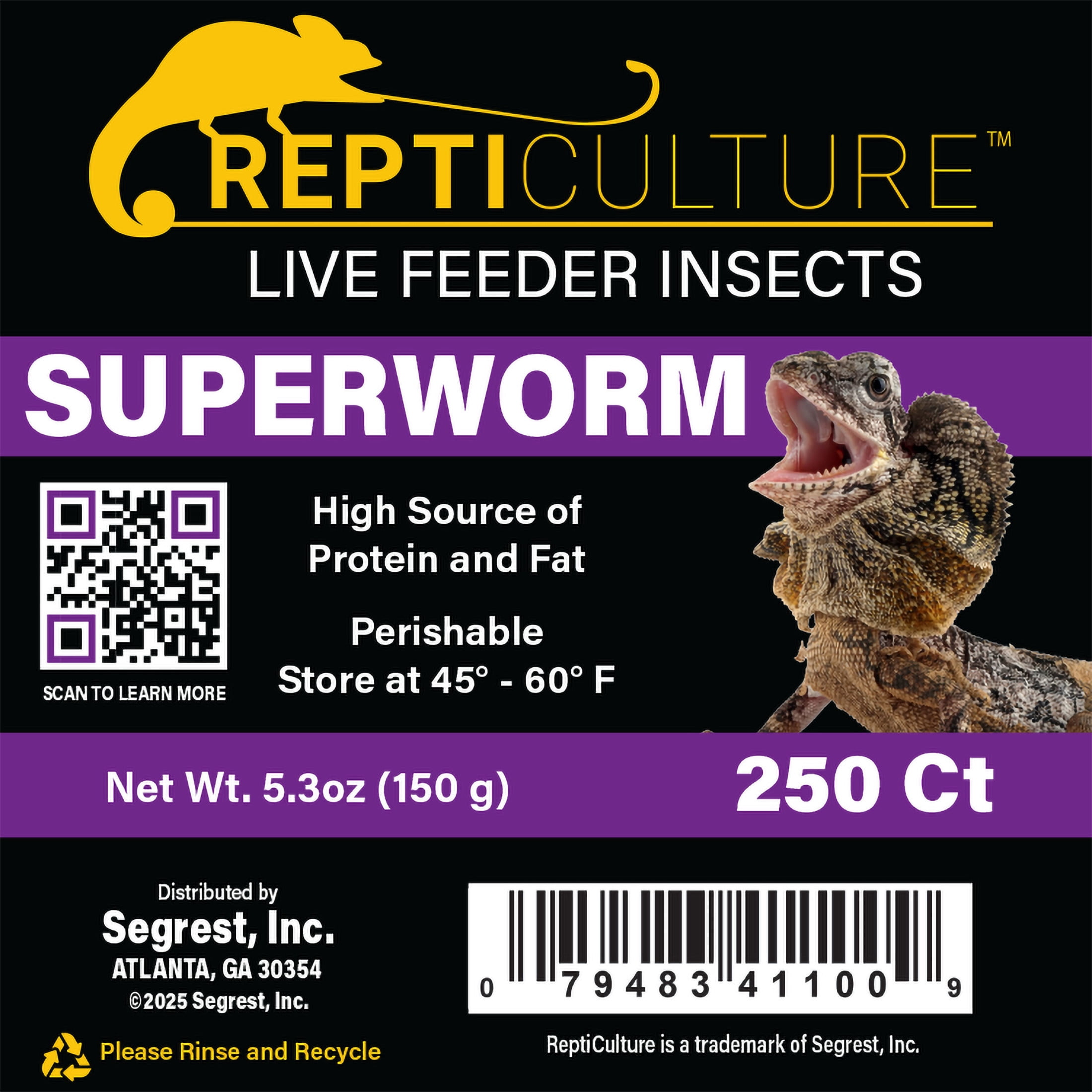 ReptiCulture Superworm 250 ct