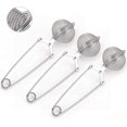 thumbnail image 1 of Colador de té Snap Ball, paquete de 3 infusores de té de acero inoxidable premium con mango para té de hojas sueltas, infusores de filtro de bolas de té de malla fina, plateado, 16 cm, 1 of 5
