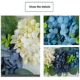 thumbnail image 5 of Spring Summer Wreath Blue and White Hydrangea Artificial Wreath Deadwood Simulation Flower Rattan Wreath for Front Door Outdoor Indoor Wall Window Hanging Home Decor, 5 of 12