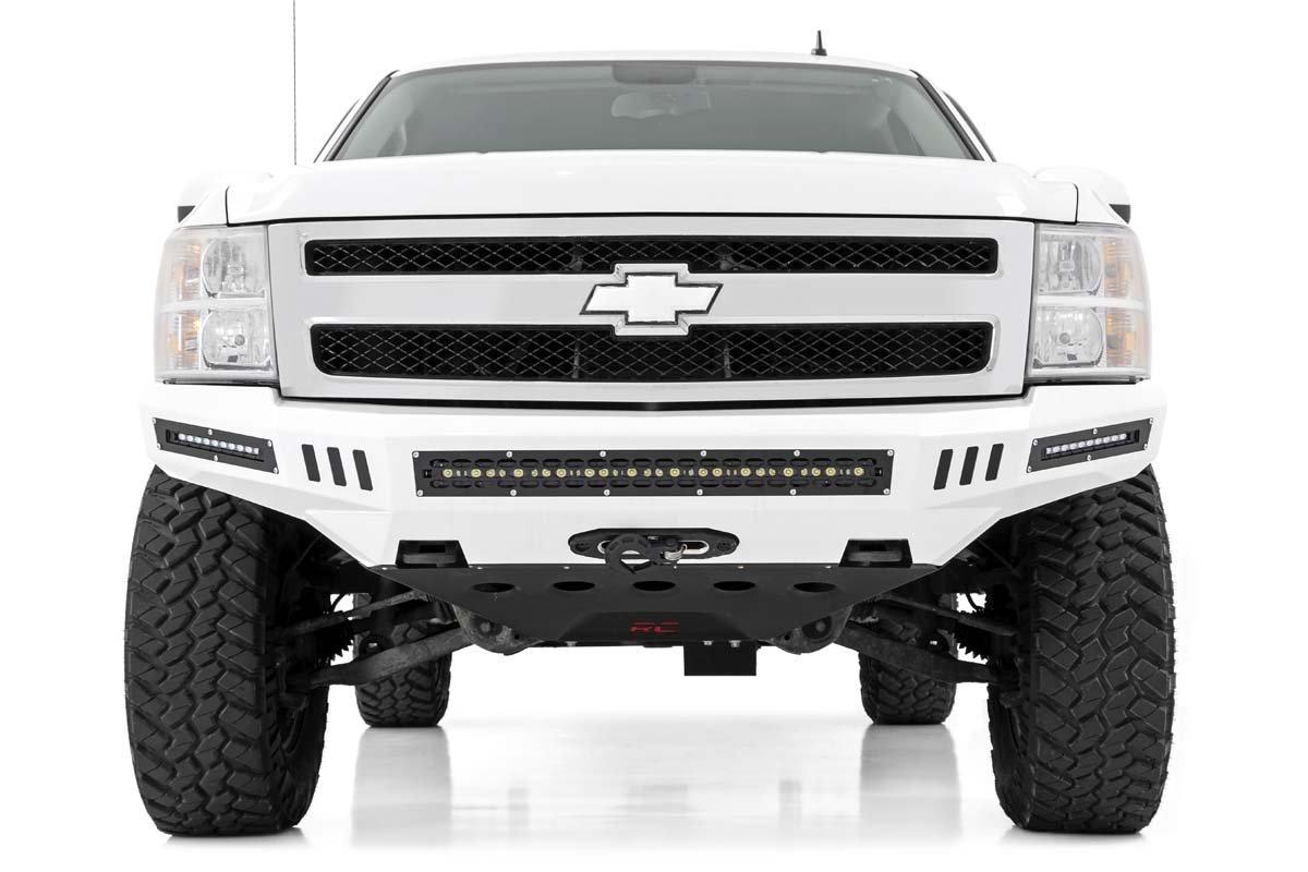 Rough Country Custom Diy Front Bumper Fits 2007 2013 Chevy Silverado 1500 Raw Modular Winch Mount 10790 Walmart Com