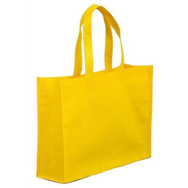 Yellow Reusable Grocery Tote Shopping Bags Hand Bags Eco Friendly 10 Pack WeBaG Brand