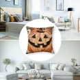 thumbnail image 5 of Halloween Boo It's Spooky Season Cute Ghost Throw Pillow Covers,  Horror Pumpkin Bat Polka Dot Cushion Case for Sofa Couch Pink, 5 of 7