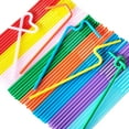 thumbnail image 2 of 300 Pcs Flexible Colorful Disposable Plastic Bendable Drinking Bendable Straws, 10.4" Long and 0.23'' Diameter, 2 of 4