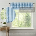 thumbnail image 7 of VHC Brands Annie Buffalo Blue Ruffled Check Farmhouse Kitchen Curtain Valance 16x72, 7 of 7