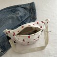 thumbnail image 5 of Riñonera de pana para hombre y mujer, bolso de pecho a la moda con bolsillo de fresas, monedero de viaje deportivo, riñonera a cuadros, 5 of 5