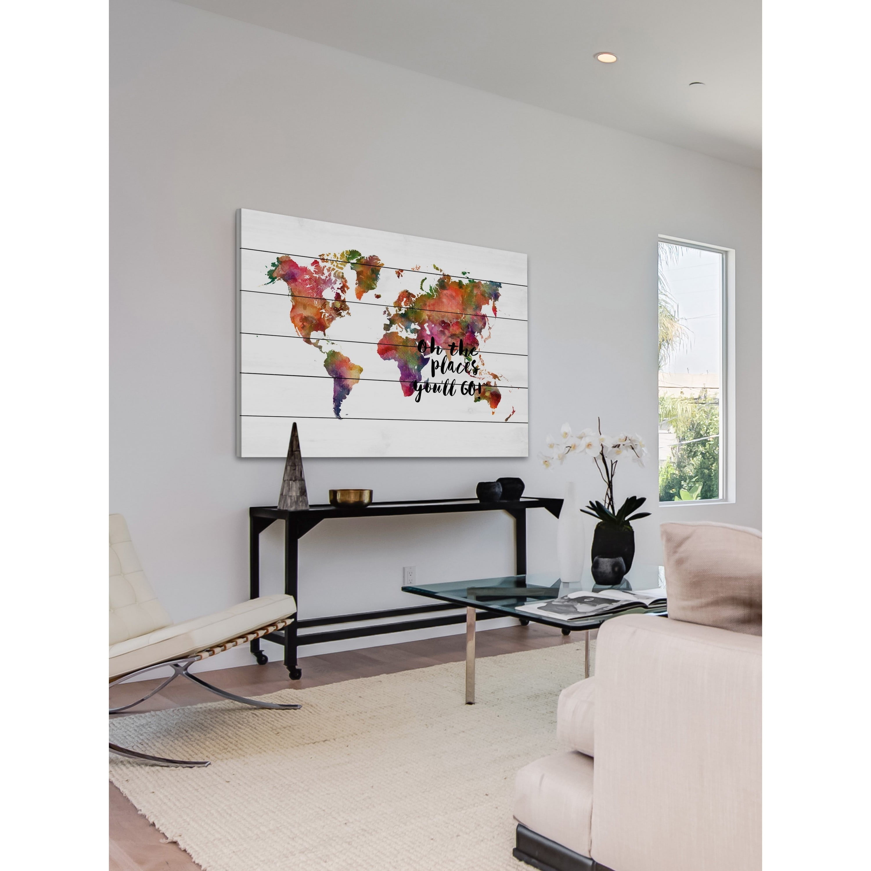 Marmont Hill "The Places You'll Go" by Dani Jay Painting Print on White Wood