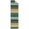 thumbnail image 6 of Ottomanson Striped Hallway Runner Rug 2'7" x 9'10" - Non Slip Low Pile Carpet, Multicolor, 6 of 14