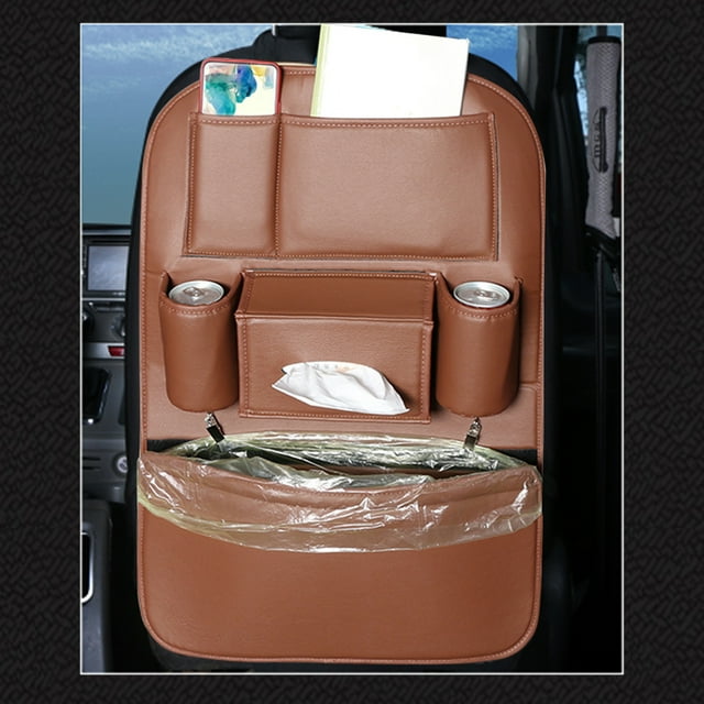 Organizador de maletero de coche, organizador de maletero para SUV, bolsa de almacenamiento colgante de gran capacidad para el respaldo del asiento (23 x 17 pulgadas) con almohadilla para reposabrazos