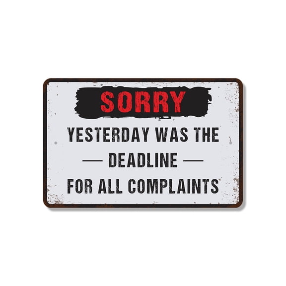 Office Complaint Funny 11 Inch x 17 Inch Novelty Plastic Sign Take A Number Now Cry Durable Weatherproof UV Protected Perfect for Break Rooms Desks Lobbies Fun Gift for Managers