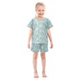 thumbnail image 4 of Summer Short Sleeve Pajama Sets Cat Flower Grass Patterns Sleepwear Nighty 95% Cotton (5-14Y), 4 of 7