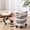 White, variant on Foldable Airtight Rice Storage Container with Wheels Grain Bin Pet Food Holder,Brown