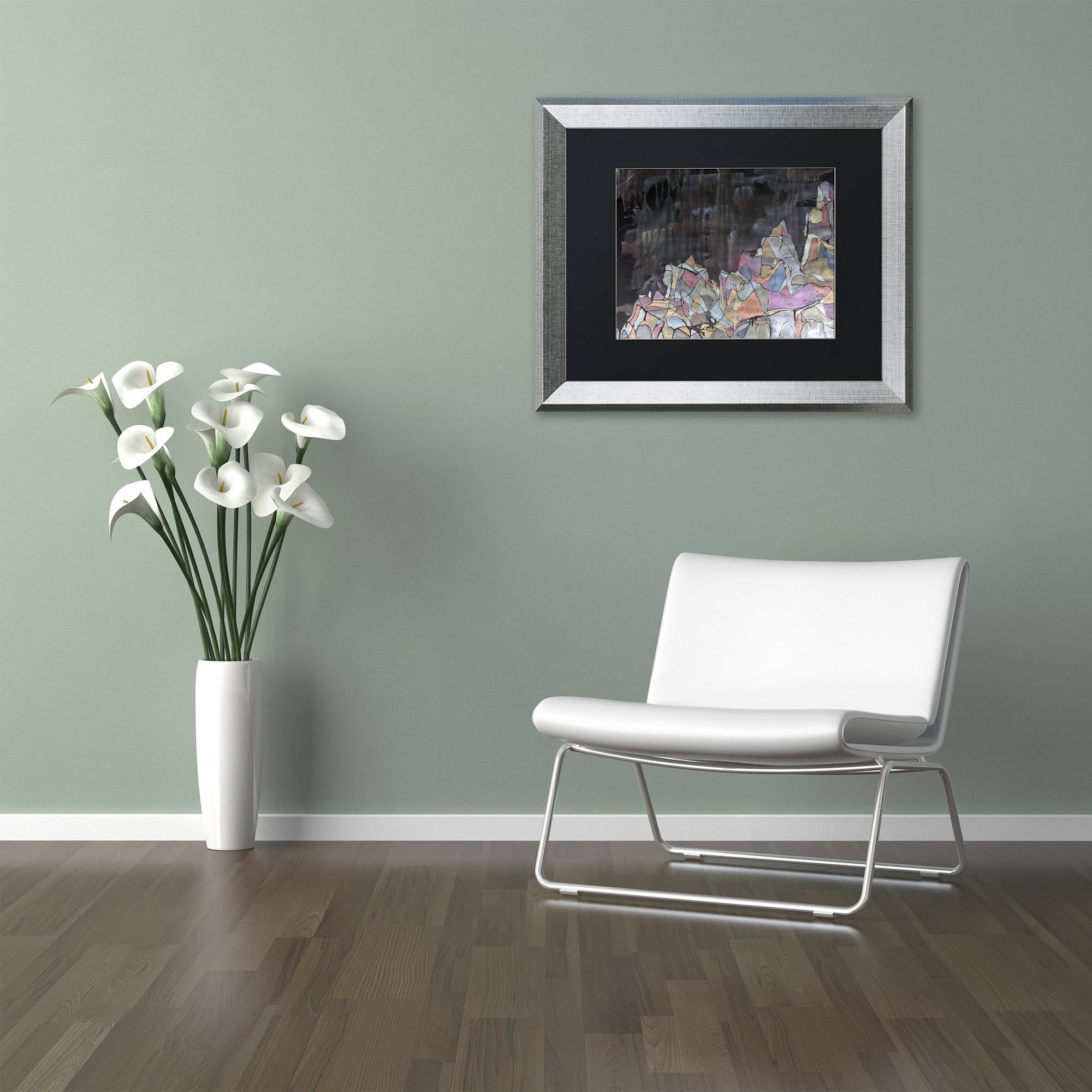 Trademark Fine Art "Galdhopiggen" Canvas Art by Lauren Moss Black Matte, Silver Frame