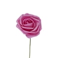 thumbnail image 2 of Mega Crafts - 12" Soft Touch Artificial Foam Flowers | Solid Color Simulation | For Crafting, Wedding, Home and Party Decoration | Pink Color Roses With Stem For Centerpieces, 2 of 2