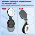 thumbnail image 4 of CRI 95+ Magnetic 3-in-1 Selfie Light with Mirror, 360° Rotating Mobile Phone Ring Led Light Clip, Portable Small Clip On Phone Selfie Light for Selfies, Video Recording Call (Black), 4 of 7