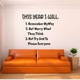 thumbnail image 1 of Family This Year I will not try to Please Inspirational Quotes & Sayings Wall Decal Decoration Remember Your why Motivational Quote Art Lasts Years and Easily Removable - Size: 30 In(W) x 27 In(H), 1 of 5