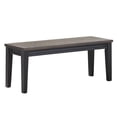 thumbnail image 2 of Pemberly Row Noir Two-Tone Ebony Back and Driftwood Dining Bench Solid wood, 2 of 7