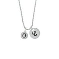 thumbnail image 2 of Delight Jewelry Silvertone Capital Letter - O - Pebble Disc - Silvertone Script Initial Disc - C - Charm Necklace, 20"+3", 2 of 4