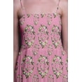 thumbnail image 2 of Bimba Leaves & Arabian Jasmine Floral Print Women Long Maxi Tube Smocked Bodice Dress-XXX-Large, 2 of 7