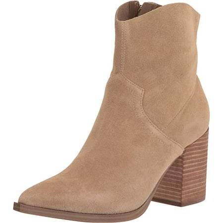 

Steve Madden Cate Sand Suede Block Heel Pointed Toe Pull On Fashion Boots (Sand Suede 7)