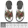 thumbnail image 5 of IAUYY Memory Foam House Slippers Suitable for Both Men and Women. Comfortable, Anti-Slip Plush Flat-Bottomed Slippers The Best Holiday Gift Pine Cones and Cranberries, 5 of 9