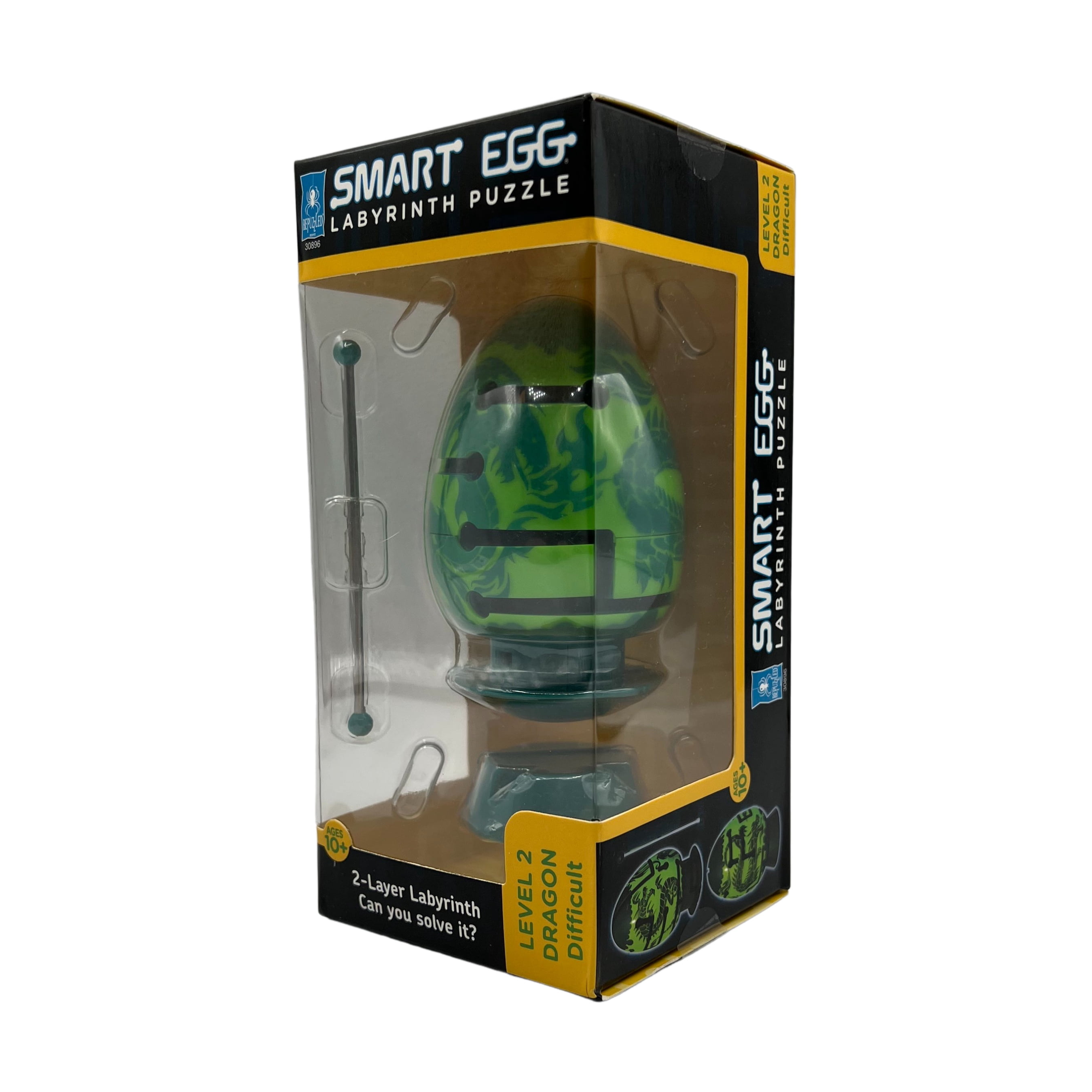 BePuzzled Smart Egg 2-Layer Labyrinth Puzzle - Green Dragon: Difficult