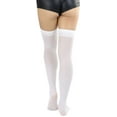 thumbnail image 2 of ToBeInStyle Women's Opaque Nylon Thigh Highs - White - One Size, 2 of 5
