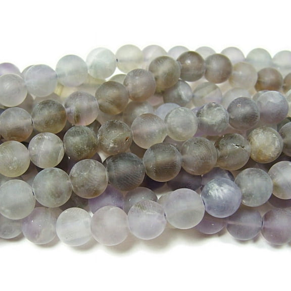 8mm 15.5" Strand Light Amethyst Matte Round Beads Genuine Gemstone Natural Jewelry Making