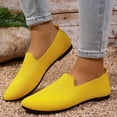 thumbnail image 6 of EKVAHL Women's Knit Slip-On Flats, Pointed-Toe Ballet Shoes, Breathable Lightweight Casual Shoes in Multiple Bright Colors Yellow, 6 of 6