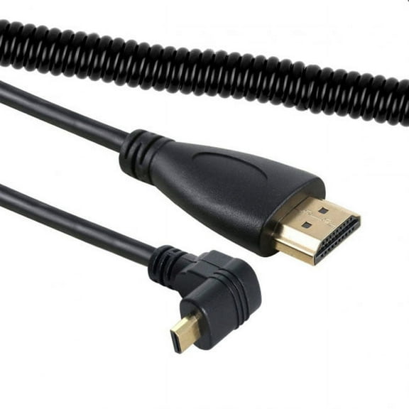 Chenyang CY Stretch Up Angled 90 Degree Micro HDMI to HDMI Male HDTV Cable for Phone Tablet Camera Cable