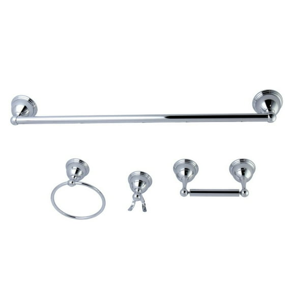 Kingston Brass BAK3961478C Restoration 4-Piece Bathroom Hardware, Polished Chrome