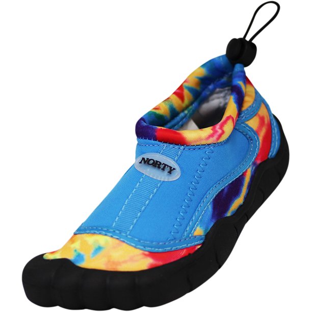 NORTY Girls Water Shoes Child Female Beach Pool Shoes Blue Tie Dye 3